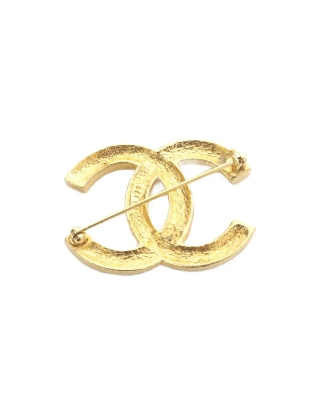 Chanel CC Logo Brooch Gold Color